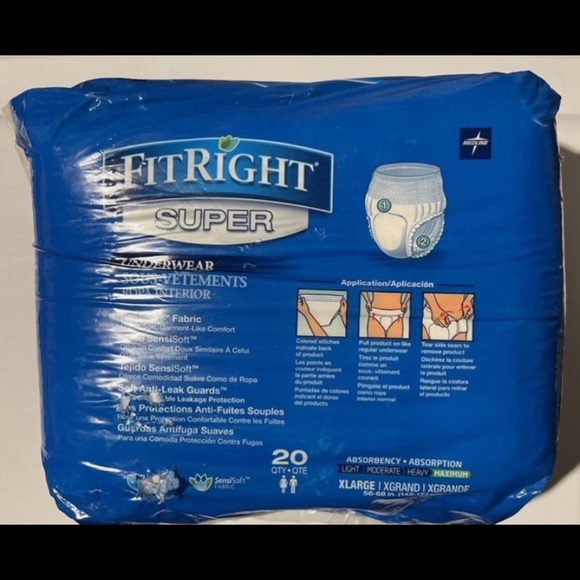 New! FitRight Unisex Maximum Ultra Protective Underwear X-Large 40-56" Waist. - Picture 4 of 8